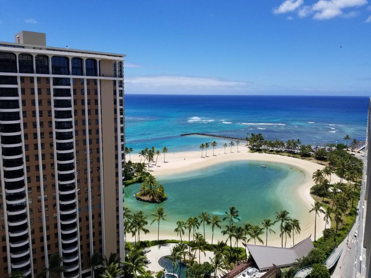 Ilikai Tower One Bedroom Lagoon View Waikiki Condos With Lanai & Free Wifi Хонолулу Стая снимка
